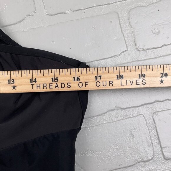 Lands End Swim Top Women‎ 16 Black Underwire Bra Twist Tankini - Picture 2 of 8